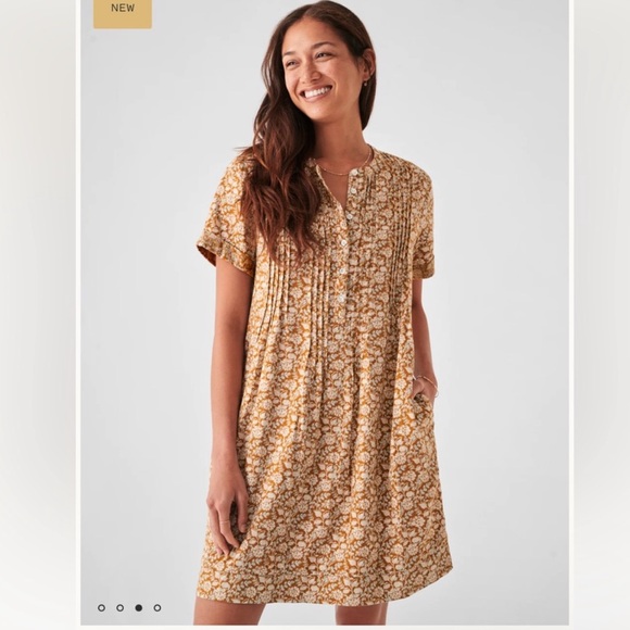 Faherty | Dresses | Faherty Large Gemina Mini Tunic Dress Golden ...